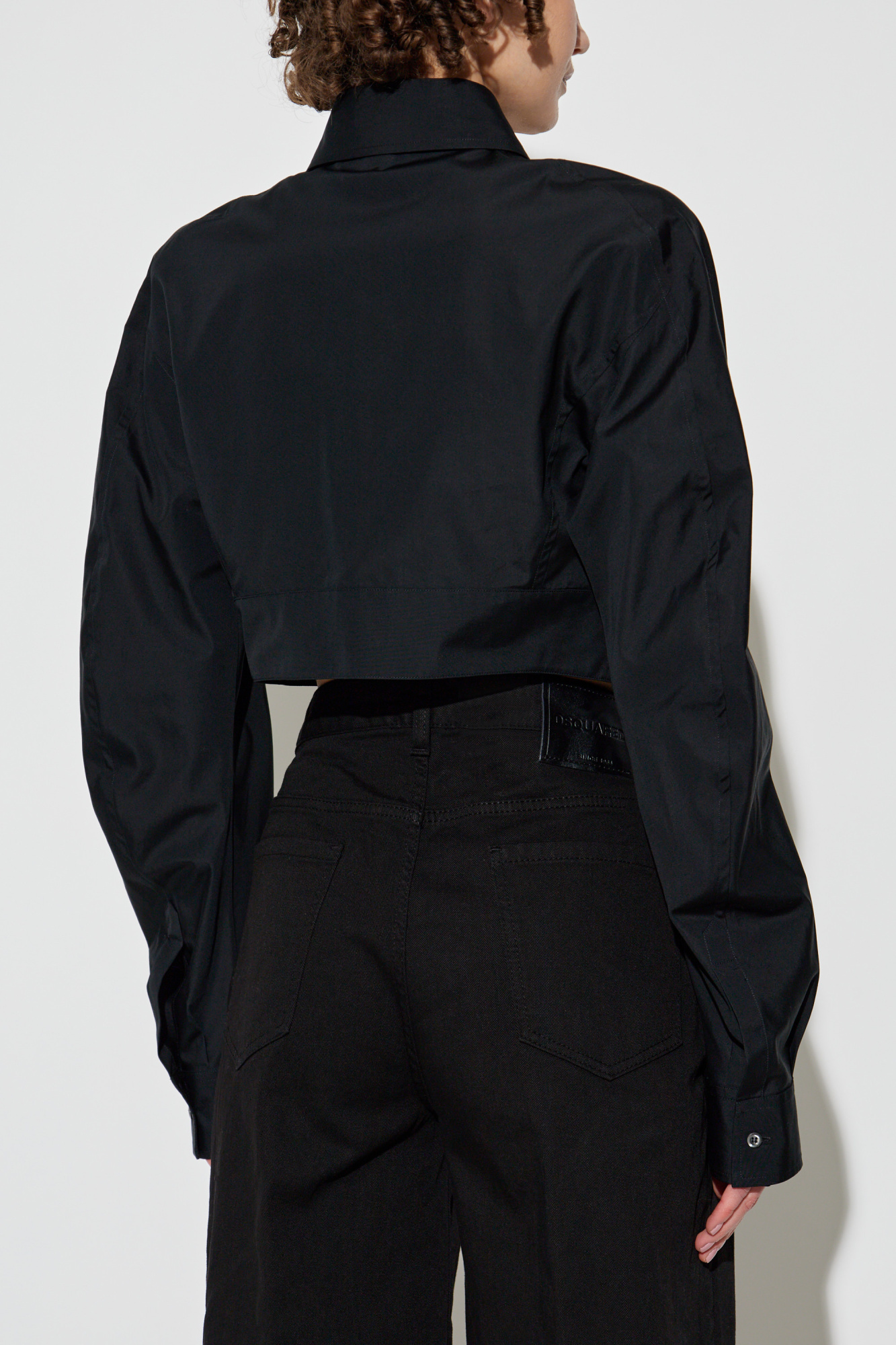 Tシャツ・カットソー D SQUARED2 ROUNDED CROPPED SHIRT (S75DL0910 S36275 100) Rounded Cropped Shirt